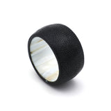 Black Shagreen Napkin Ring