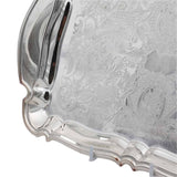 Silver-Plated Serving Tray with Chased Centre