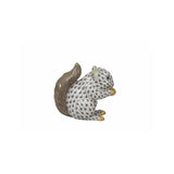 Baby Squirrel Figurine Hand Painted 24K Gold Accents