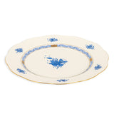 Apponyi Blue Dinner Plate Hand Painted 24K Gold Rim 28 cm