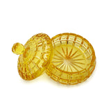 Cukrenka Hand Cut Crystal Bowl with Lid 20.5 cm