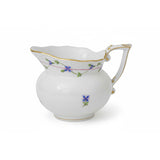 Purple Garland Cornflowers Creamer Hand Painted 24K Gold Accents