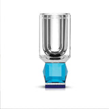 Ohio Vase Clear/Azure/Cobalt