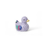 Duck Figurine Hand Painted 24K Gold Accents
