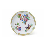 Queen Victoria Tea Saucer Hand Painted 24K Gold Rim 14 cm