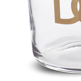 Set of 2 Water Glasses with D&G Logo and Gold Border