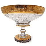 Dynko Centerpiece Hand Cut Crystal 24K Gold 40.5 Cm