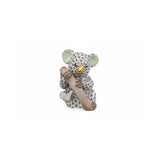 Koala Cub Twig Figurine Hand Painted 24K Gold Accents