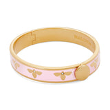 Bee Pink Golden Hinged Bangle 1cm
