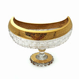Gondola Centerpiece Hand Cut Crystal 24K Gold 20.5 Cm