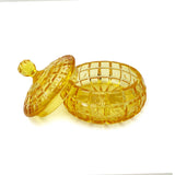 Cukrenka Hand Cut Crystal Bowl with Lid 20.5 cm