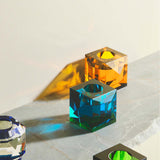 Ophelia Amber/Black Tealight Holder