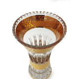 Vazax Vase Hand Cut Crystal 24K Gold 35.5 Cm