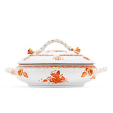 Apponyi Rust Vegetable Covered Dish Hand Painted 24K Gold Accents