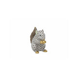 Baby Squirrel Figurine Hand Painted 24K Gold Accents