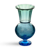 Aquamarine Underl Fish Aqua Gre Gloriola Vase