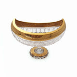 Gondola Centerpiece Hand Cut Crystal 24K Gold 20.5 Cm