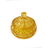 Cukrenka Hand Cut Crystal Bowl with Lid 20.5 cm