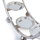 Large Silver-Plated Wheel Canapé & Cupcake Server Stand