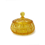 Cukrenka Hand Cut Crystal Bowl with Lid 20.5 cm