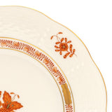 Apponyi Rust Side Plate Hand Painted 24K Gold Rim 21 cm