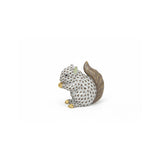 Baby Squirrel Figurine Hand Painted 24K Gold Accents