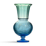 Aquamarine Underl Fish Aqua Gre Gloriola Vase