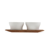 Set Of 2 Condiment Bowls On Stand