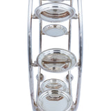 Large Silver-Plated Wheel Canapé & Cupcake Server Stand
