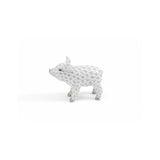 Little Pig Figurine Hand Painted 24K Gold Accents