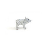Little Pig Figurine Hand Painted 24K Gold Accents