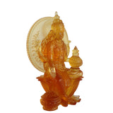 Hand Made Fine Crystal Lakshmi Sculpture - Topaz
