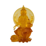 Hand Made Fine Crystal Lakshmi Sculpture - Topaz