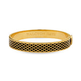 Salamander Black & Gold - Hinged Bangle - 1cm