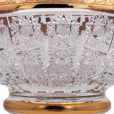 U Centerpiece Hand Cut Crystal 24K Gold 25.5 Cm