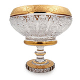 U Centerpiece Hand Cut Crystal 24K Gold 25.5 Cm