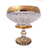 U Dynko Centerpiece Hand Cut Crystal 24K Gold 20.5 Cm