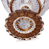 U Dynko Centerpiece Hand Cut Crystal 24K Gold 20.5 Cm