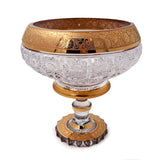 U Dynko Centerpiece Hand Cut Crystal 24K Gold 20.5 Cm