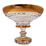Dynko Centerpiece Hand Cut Crystal 24K Gold 25.5 Cm