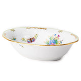 Queen Victoria Serving Bowl Hand Painted 24K Gold Rim 25 cm