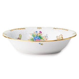 Queen Victoria Serving Bowl Hand Painted 24K Gold Rim 25 cm