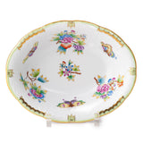 Queen Victoria Serving Bowl Hand Painted 24K Gold Rim 25 cm