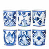 Blu Mediterraneo Set of 6 Wine Glasses For Each Graphic