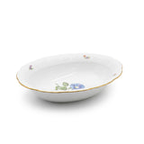 Gustave Morning Glory Serving Bowl Hand Painted 24K Gold Rim 25 cm