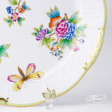 Queen Victoria Dinner Plate Hand Painted 24K Gold Rim 26 Cm