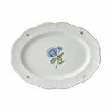 Gustave Morning Glory Oval Platter Hand Painted 24K Gold Rim 35 cm