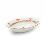Apponyi Rust Serving Bowl Hand Painted 24K Gold Rim 25 cm