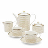Antler Trellis Ivory Tea Set of 6