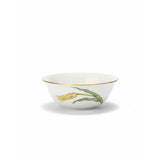 Yellow Tulip Katori Bowl Hand Painted 24K Gold Rim 11 cm
